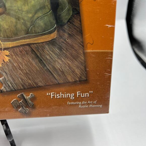 550 Piece Jigsaw Puzzle Master Pieces 60437 Fishing Fun Ruane Manning SEALED NEW - Picture 2 of 9